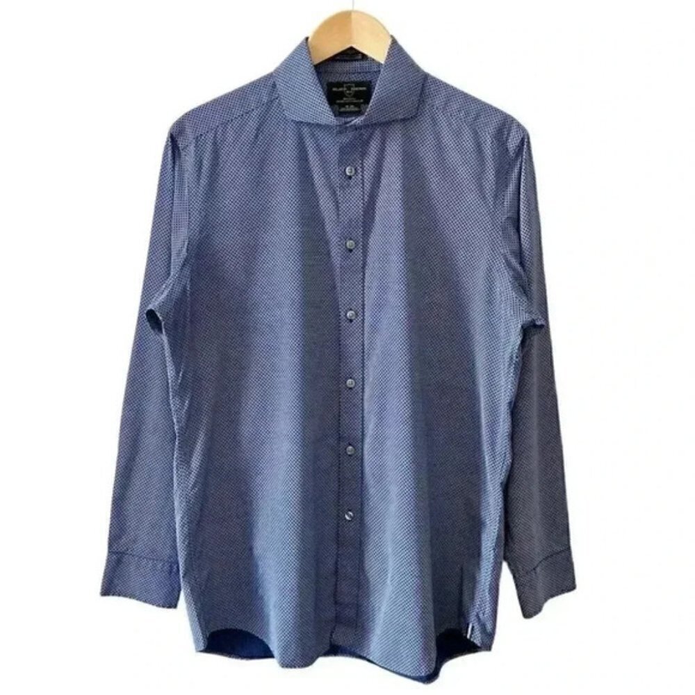 Black Brown 1826 Mens Dress Shirt Non Iron Egyptian Cotton Fitted Blue White 16